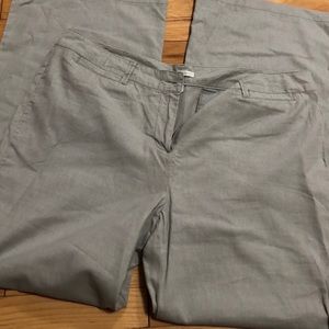 Gray linen pants